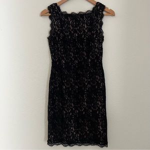 Adrianna Papell Black Lace Sheath Dress 2